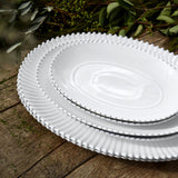Pearl White Oval Platter Large 40CM - HAYGEN