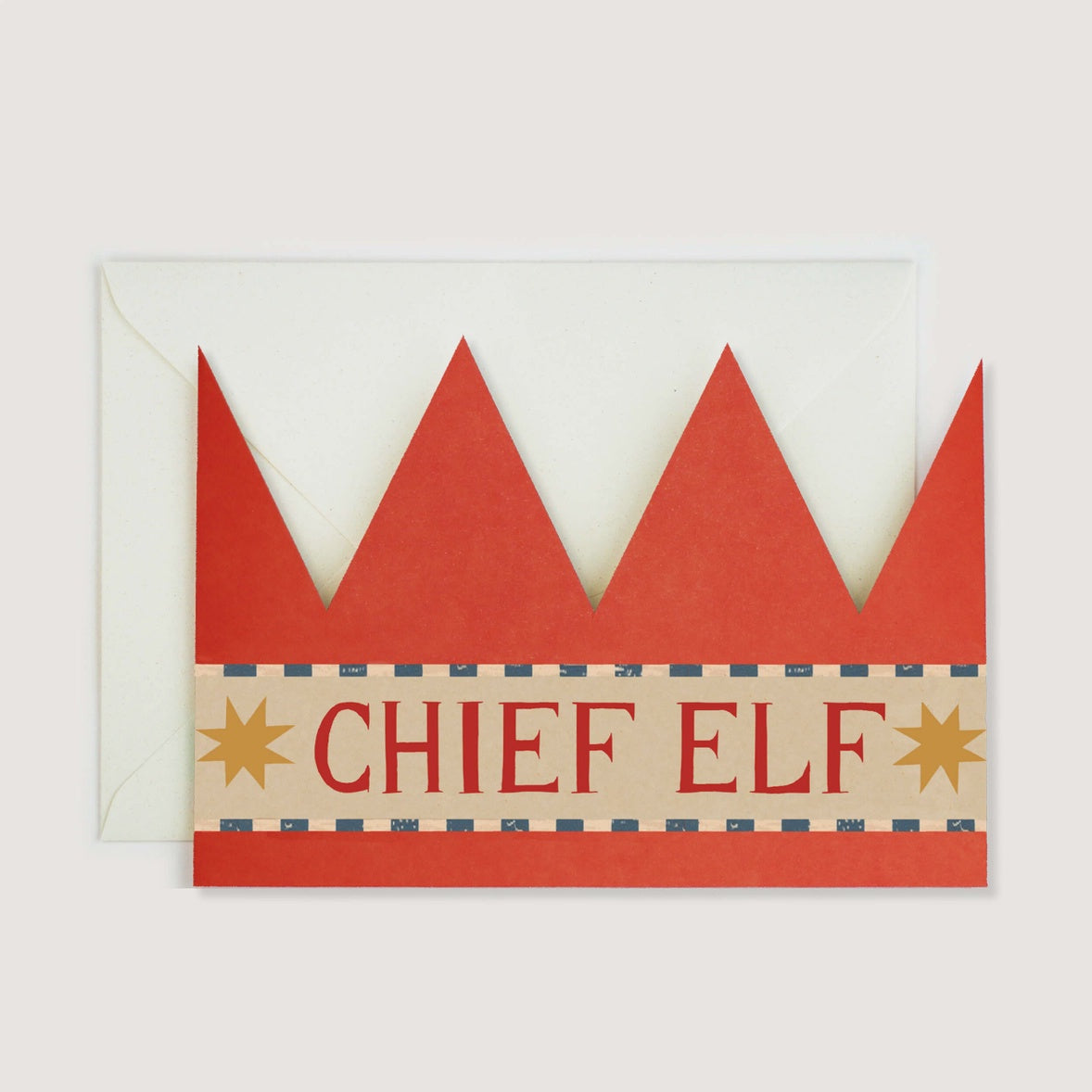 Chief Elf Party Hat Card