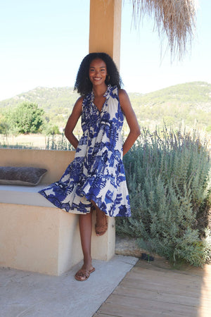 One Hundred Stars - Giant Willow Blue Frill Dress - HAYGEN