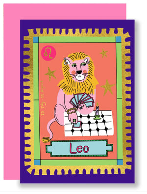 Leo Gold Foil Card