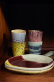 HK Living - 70s ceramics: coffee mugs artistic, set of 4
