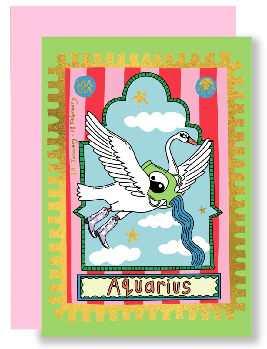 Aquarius Gold Foil Card