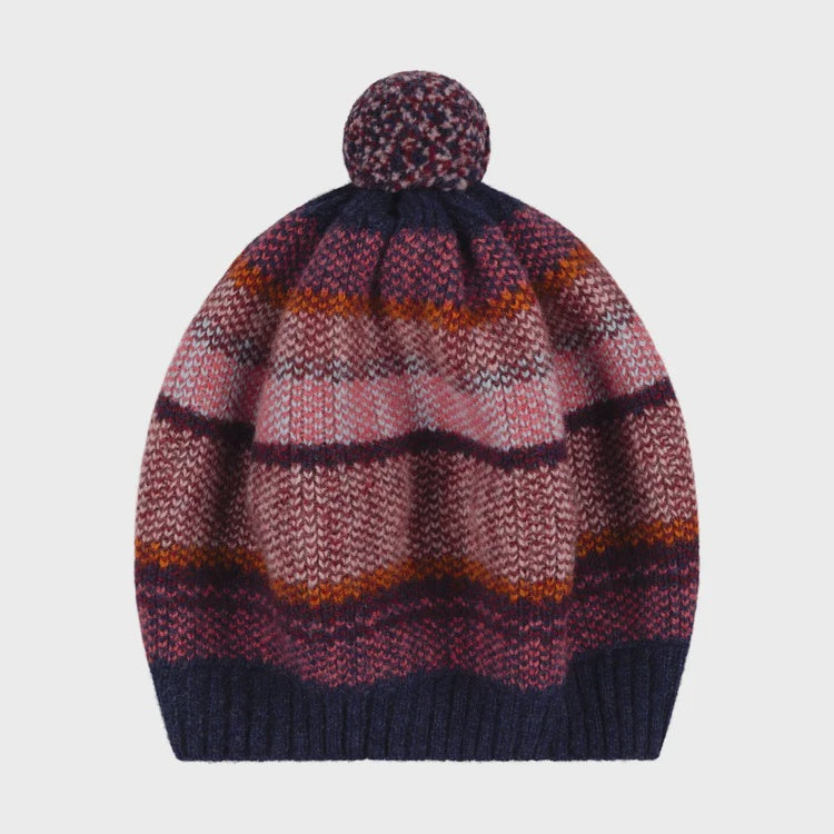 Quinton & Chadwick - Tweed Beret in Autumn Berry colours - HAYGEN