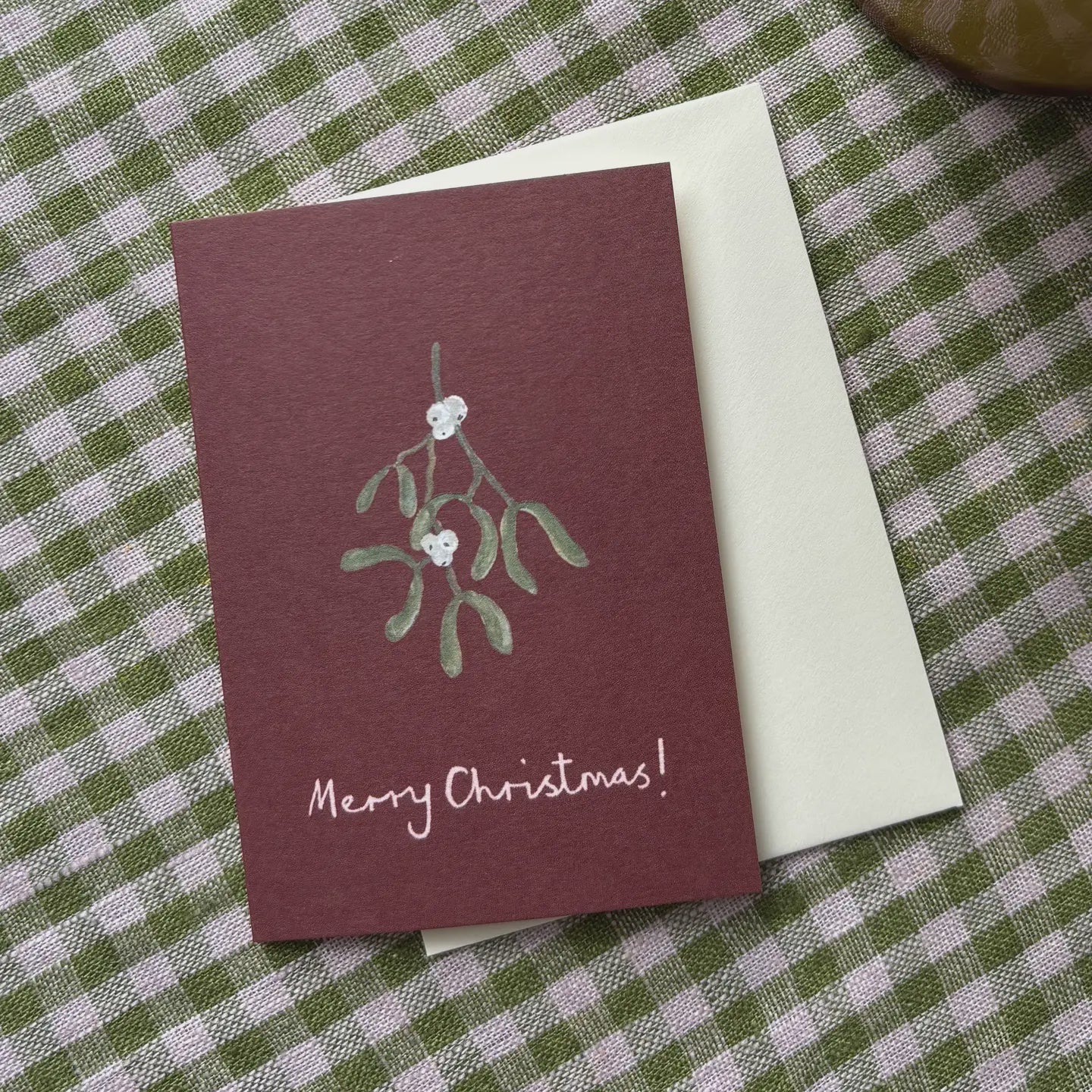 Harriet Watson - Hanging Mistletoe Mini Christmas Card