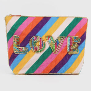 Love Rainbow Stripe Medium Pouch Product Image