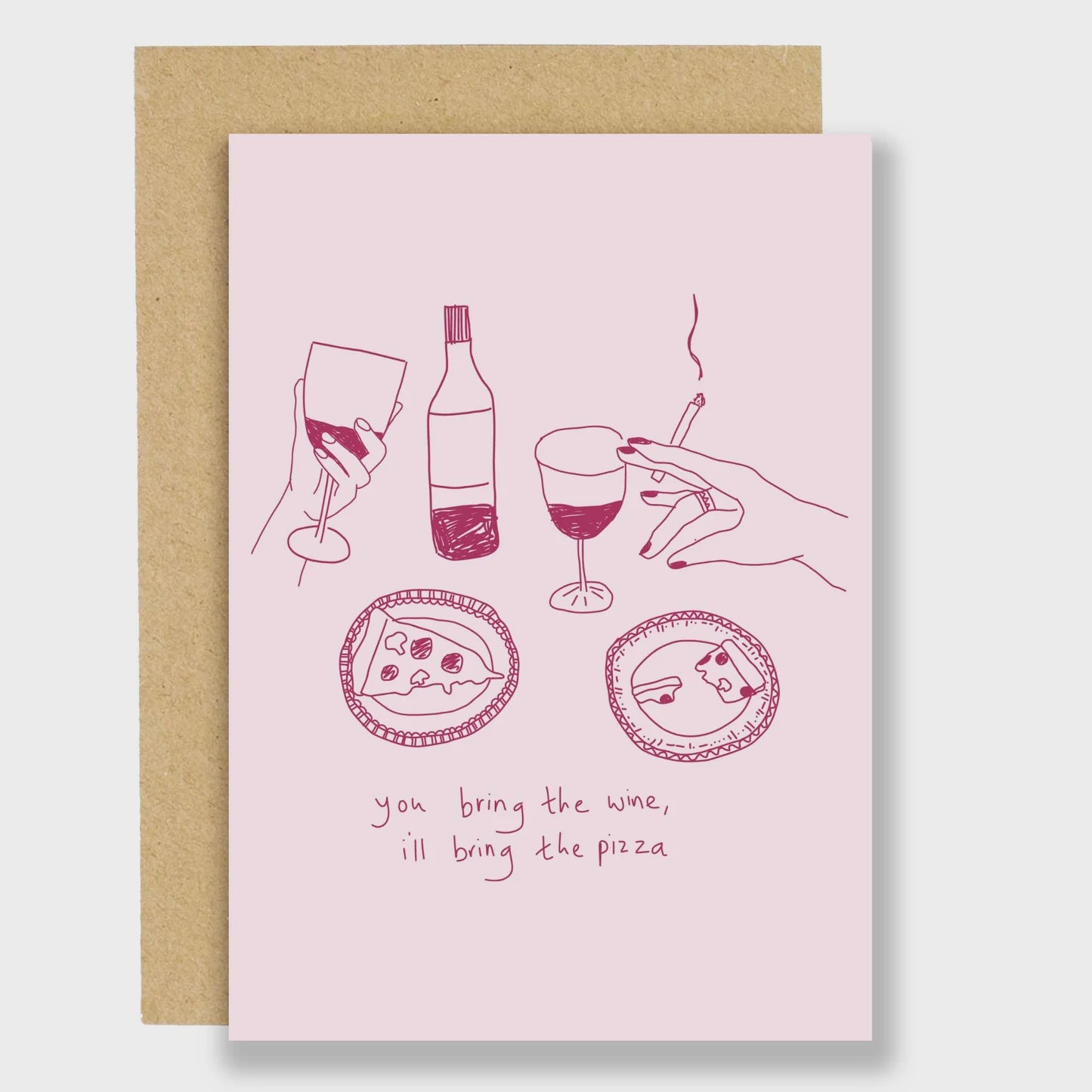 Wine and Pizza Card