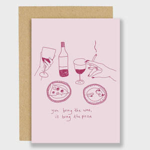 Wine and Pizza Card
