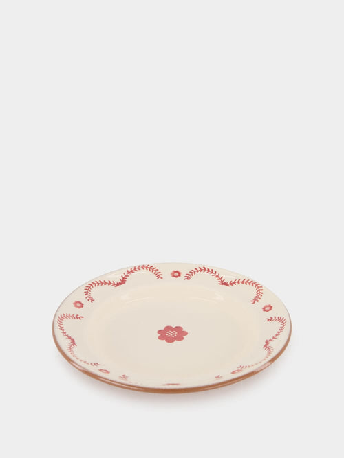 Hand-painted Viana Red Sandstone Dessert Plate