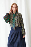 One Hundred Stars - Amulet Emerald Pussy Bow Blouse - HAYGEN