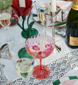 Anna + Nina - Garden Pink Champagne Glass - HAYGEN