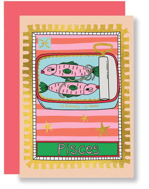 Pisces Gold Foil Card