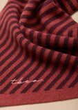 TBCO - Merino Wool Triangle Scarf in Berry Stripe - HAYGEN