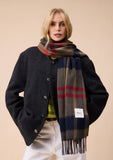 TBCO - Lambswool Oversized Scarf in Green & Blue Modern Tartan - HAYGEN