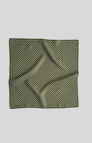 Lescarf - Polka Dot Green Scarf - 50x50cm - HAYGEN