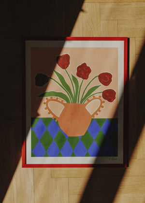 Carla Llanos, Red Tulips - 50x70cm - HAYGEN