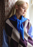 TBCO - Merino Wool Triangle Scarf in Cobalt Blue - HAYGEN