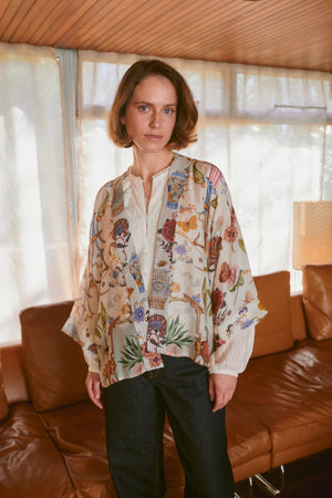 One Hundred Stars - Cornucopia Ivory Kimono