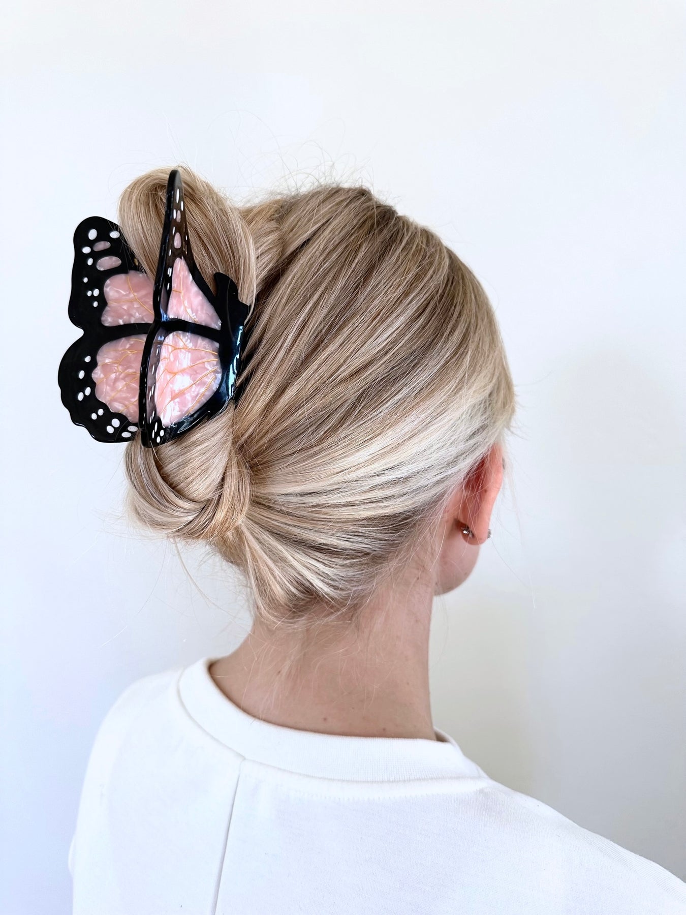 Solar Eclipse - Handpainted Monarch Butterfly Claw Hair Clip - HAYGEN