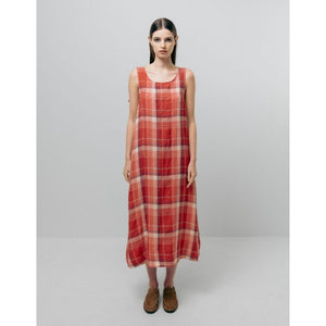 Emin & Paul - Red Check Tie Detail Dress - HAYGEN