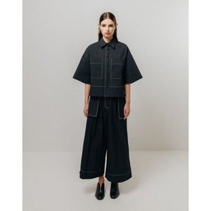 Emin & Paul - Black Stitch Trousers - HAYGEN