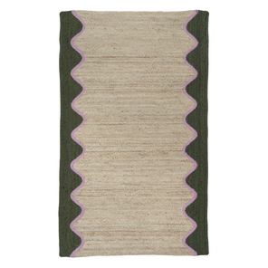 Wave Jute Rug - Olive - 122x183cm Product Image
