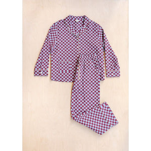 Tbco - Cotton Pyjamas Blue Checkerboard