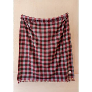 Tbco - Recycled Wool Blanket Wine Gingham
