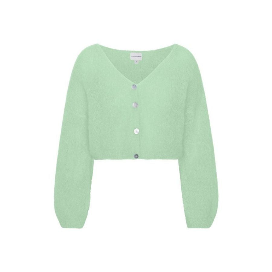American Dreams - Cornelia Cropped Cardigan Mint Green - HAYGEN