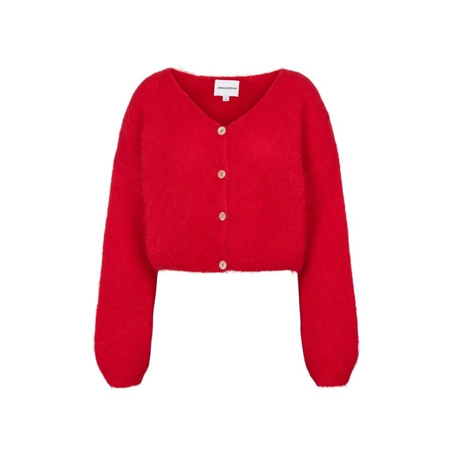 American Dreams - Cornelia Cropped Cardigan Lipstick Red - HAYGEN
