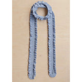 TBCo - Merino Wool Skinny Scarf in Blue Ruffle - HAYGEN