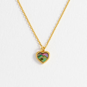 Abalone Heart Necklace - Gold - HAYGEN