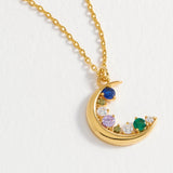 Multi CZ Moon Necklace - HAYGEN