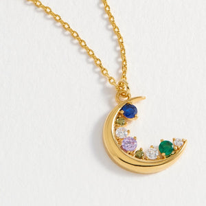 Multi CZ Moon Necklace - HAYGEN