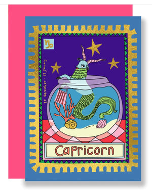 Capricorn Gold Foil Card