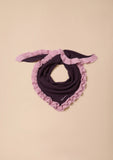 TBCO - Merino Wool Triangle Scarf in Fig Double Ruffle - HAYGEN
