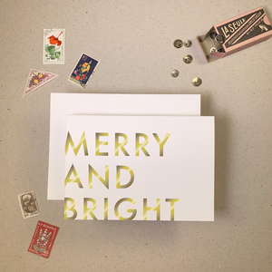 Imogen Owen - GRAPHIC XMAS - MERRY AND BRIGHT CARD - HAYGEN