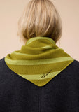 TBCO - Merino Wool Triangle Scarf in Green Stripe - HAYGEN