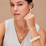 Statement Chip & Statement Pearl Bracelet