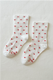 Le Bon Shoppe - Sneaker socks - Heart white/Red - HAYGEN