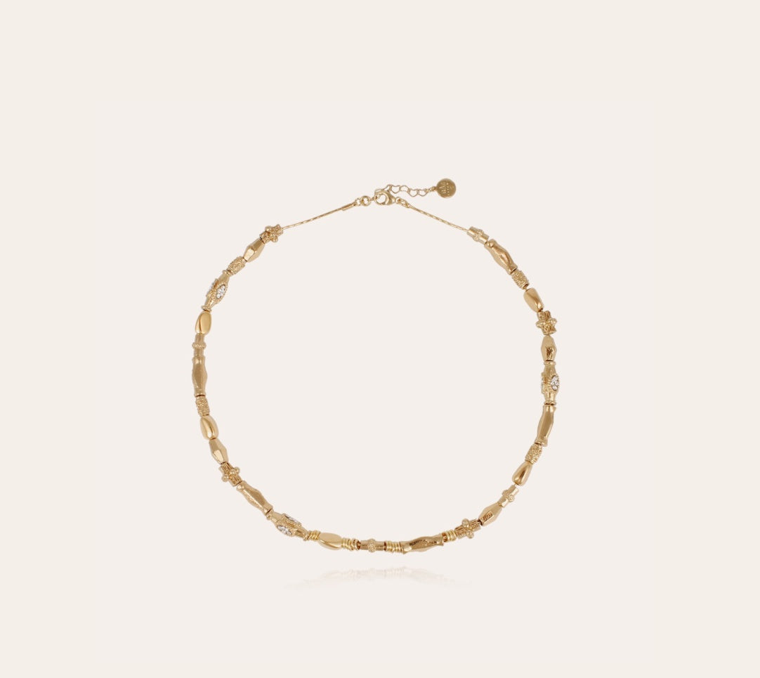 Gas Bijoux - Kali strass Necklace - Gold - HAYGEN