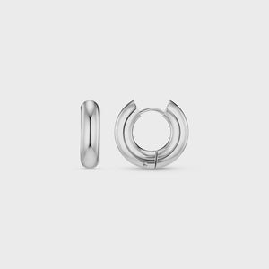 LUXE Chubby Hoop Earring - Silver - HAYGEN