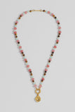 Multi Facet Gemstone Spring Clasp Necklace - HAYGEN