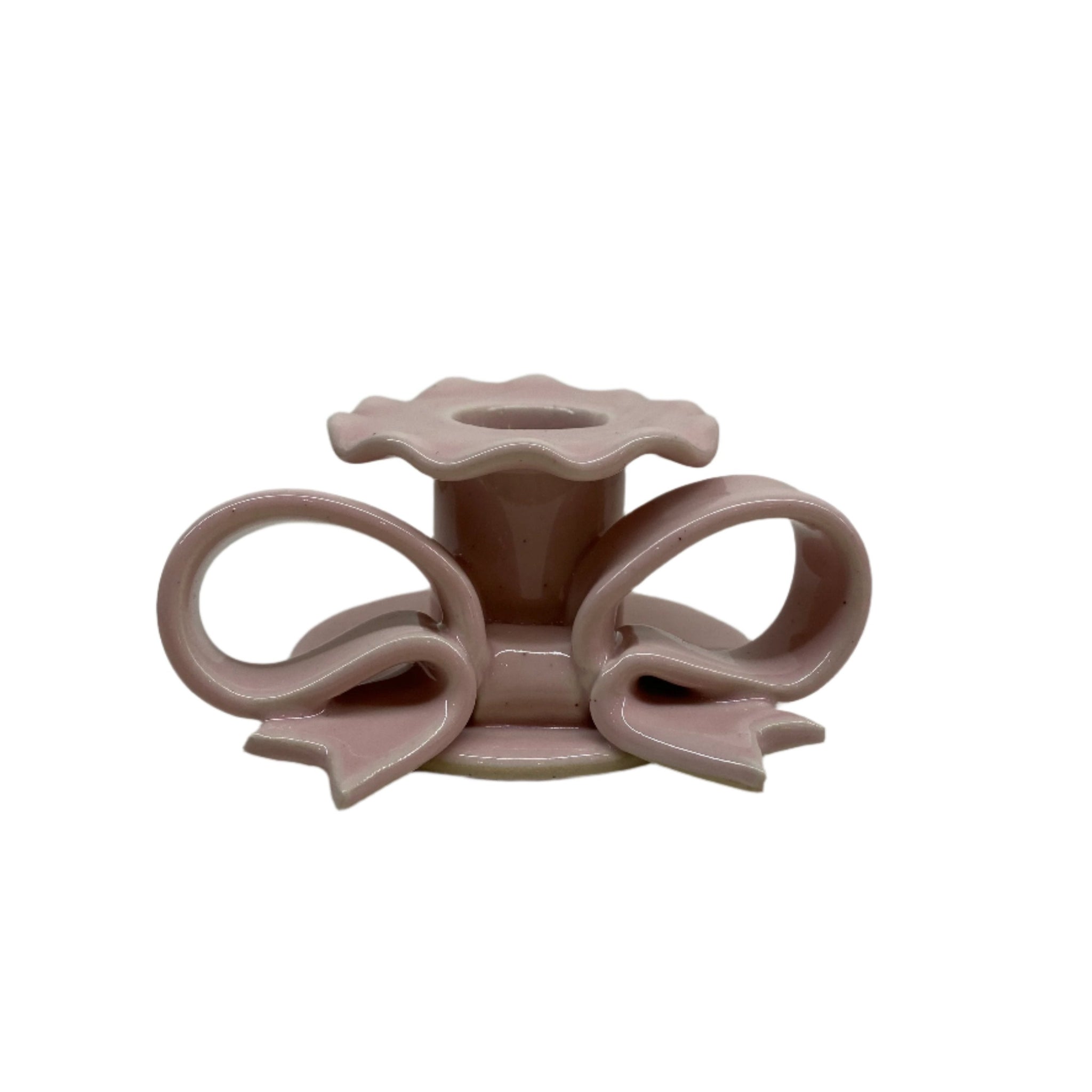 Superfluities - Bow Candleholder - Pink - HAYGEN