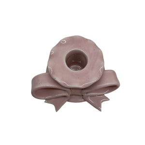 Superfluities - Bow Candleholder - Pink - HAYGEN