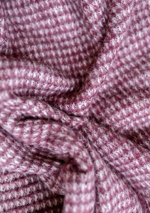 The Tartan Blanket Co. - Recycled Wool Blanket in Berry Waffle - HAYGEN