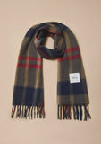 TBCO - Lambswool Oversized Scarf in Green & Blue Modern Tartan - HAYGEN