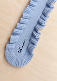 TBCo - Merino Wool Skinny Scarf in Blue Ruffle - HAYGEN