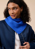 TBCO - Merino Wool Triangle Scarf in Cobalt Blue - HAYGEN
