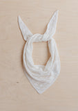 TBCo - Merino Wool Triangle Scarf in White Pointelle - HAYGEN