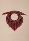 TBCO - Merino Wool Triangle Scarf in Berry Stripe - HAYGEN